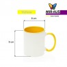 Ceramic Mug Inner Handle Yellow 48 pieces