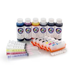 Genopfyldelige blækpatron til canon MG7560 - BGB-650 PGBK XL, CLI-651 XL