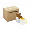 Ceramic Mug Inner Handle Yellow 48 pieces