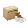 Ceramic Mug Inner Handle Pink 48 pieces