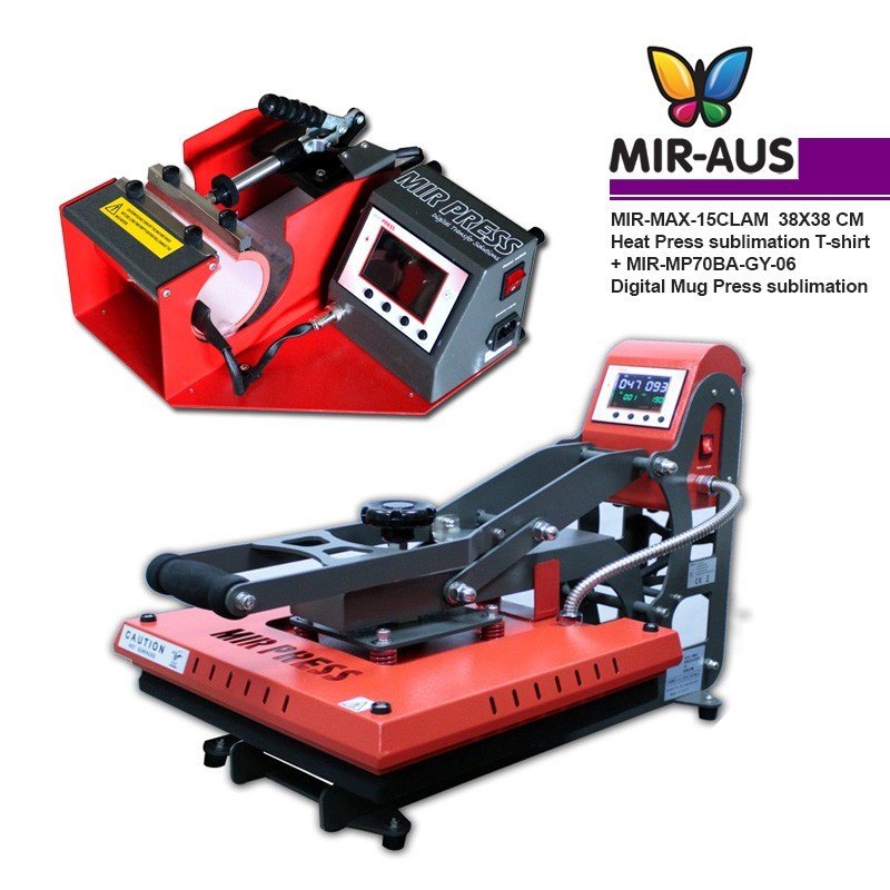 Heat Press sublimation 38x38cm + digital mug press