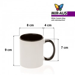 Sublimation Ceramic Mug Inner Handle Black 48 pieces