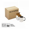 Sublimation Ceramic Mug Inner Handle Black 48 pieces