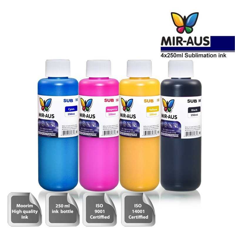 4 x 250ml CMYK sublimation ink