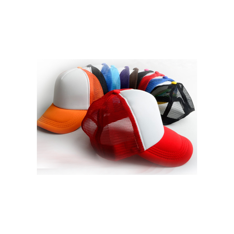 Unisex Trucker Foam Cap Mesh Snapback Baseball Hat Plain Visor Adjustable