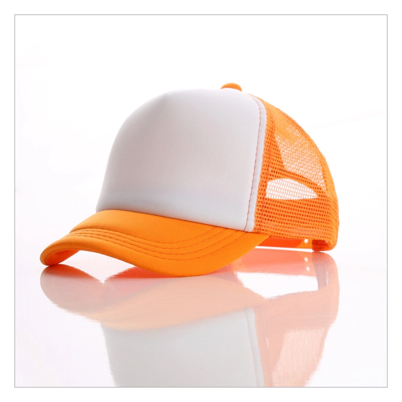 Unisex Trucker Foam Cap Mesh Snapback Baseball Hat Plain Visor Adjustable