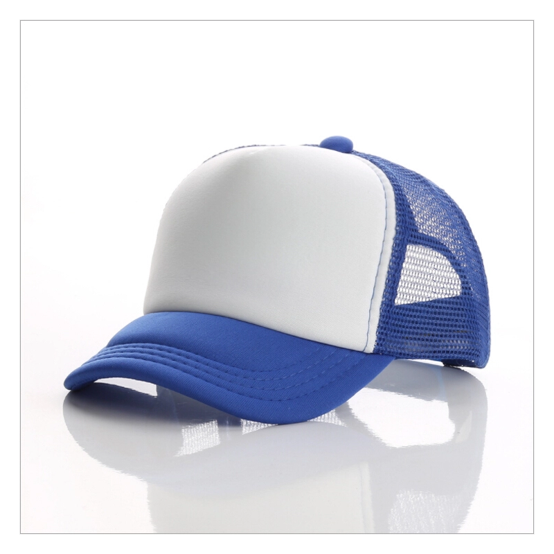 Unisex Trucker Foam Cap Mesh Snapback Baseball Hat Plain Visor Adjustable