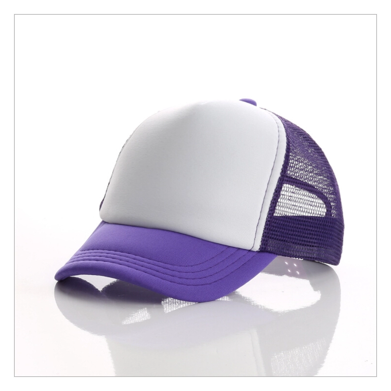 Unisex Trucker Foam Cap Mesh Snapback Baseball Hat Plain Visor Adjustable