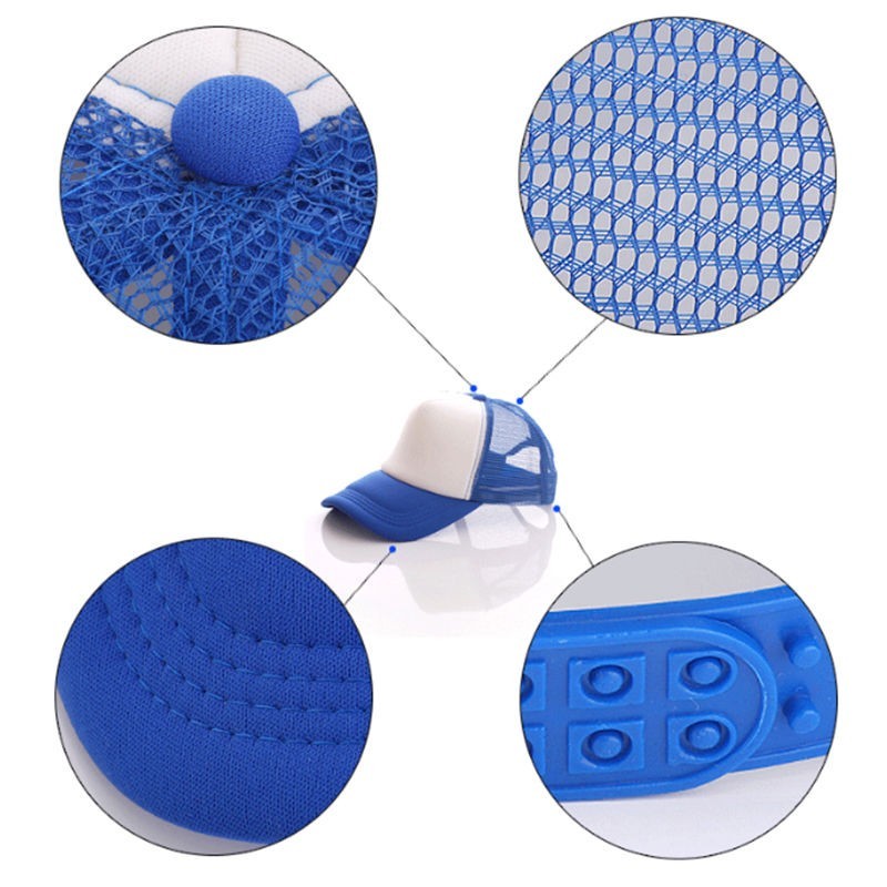 Unisex Trucker Foam Cap Mesh Snapback Baseball Hat Plain Visor Adjustable