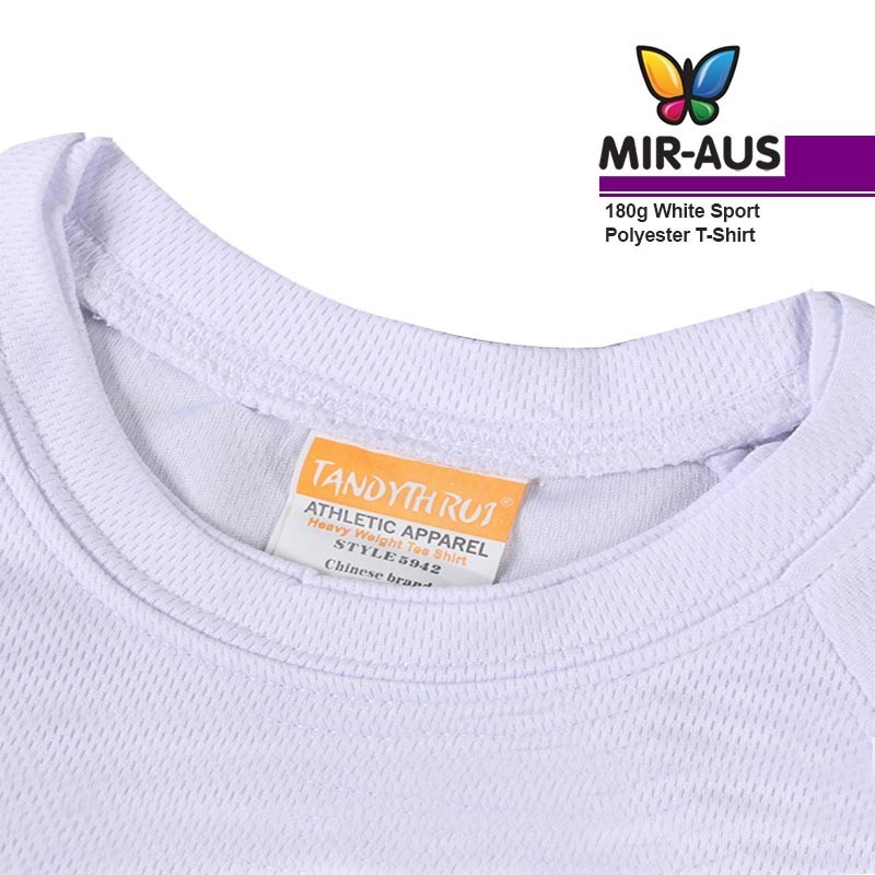 Polyester T-Shirt 180g White Sport