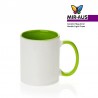 Sublimation Ceramic Inner/Handle Green Mug GRADE AAA