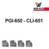 PGI-650/670 CLI-651/671 1-litre