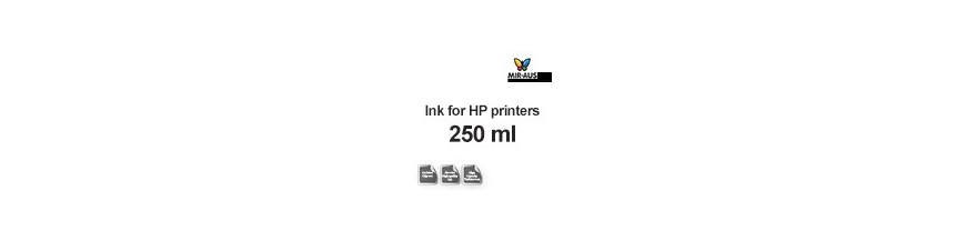 Refillable ink 250 ml bottle for HP printers
