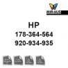 Refillable 1 Litre flacon d’encre pour imprimantes HP