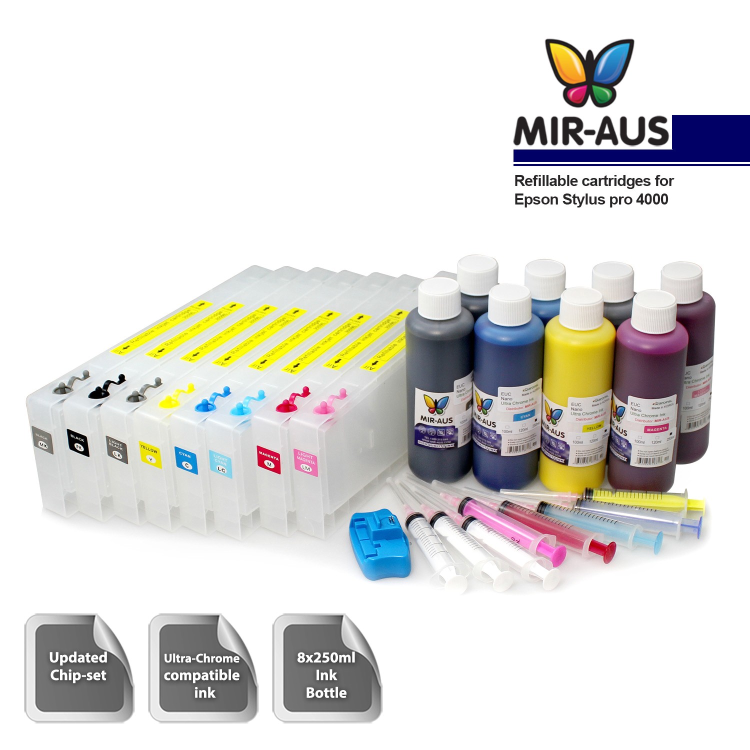 MIR-AUS - Refilabel cartridges for EPSON stylus pro 4000 with ultra ...