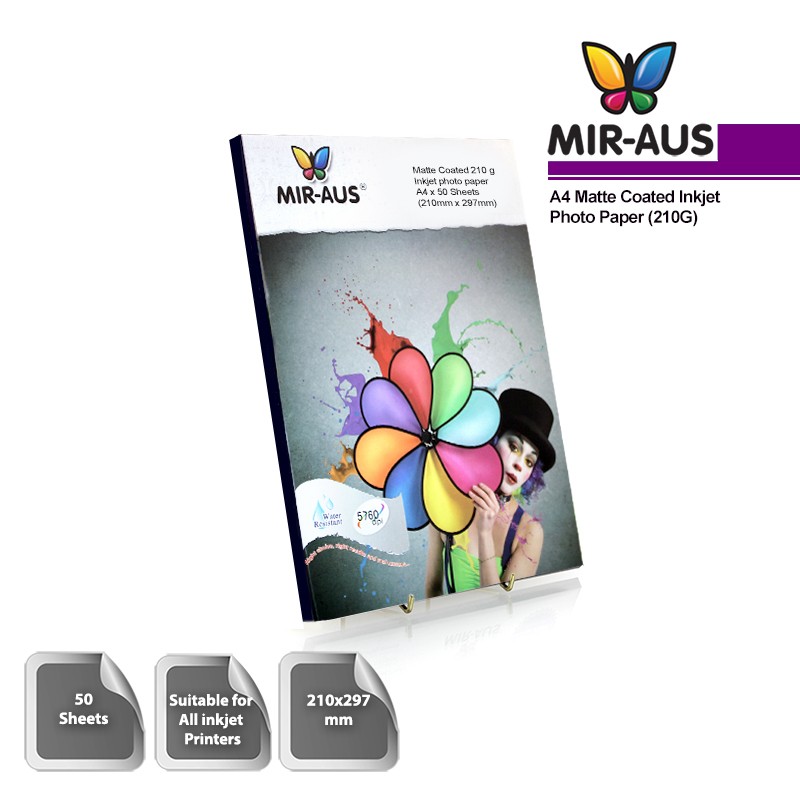 MIR-AUS online shopping-A4 210G Matte Coated Inkjet Paper- in